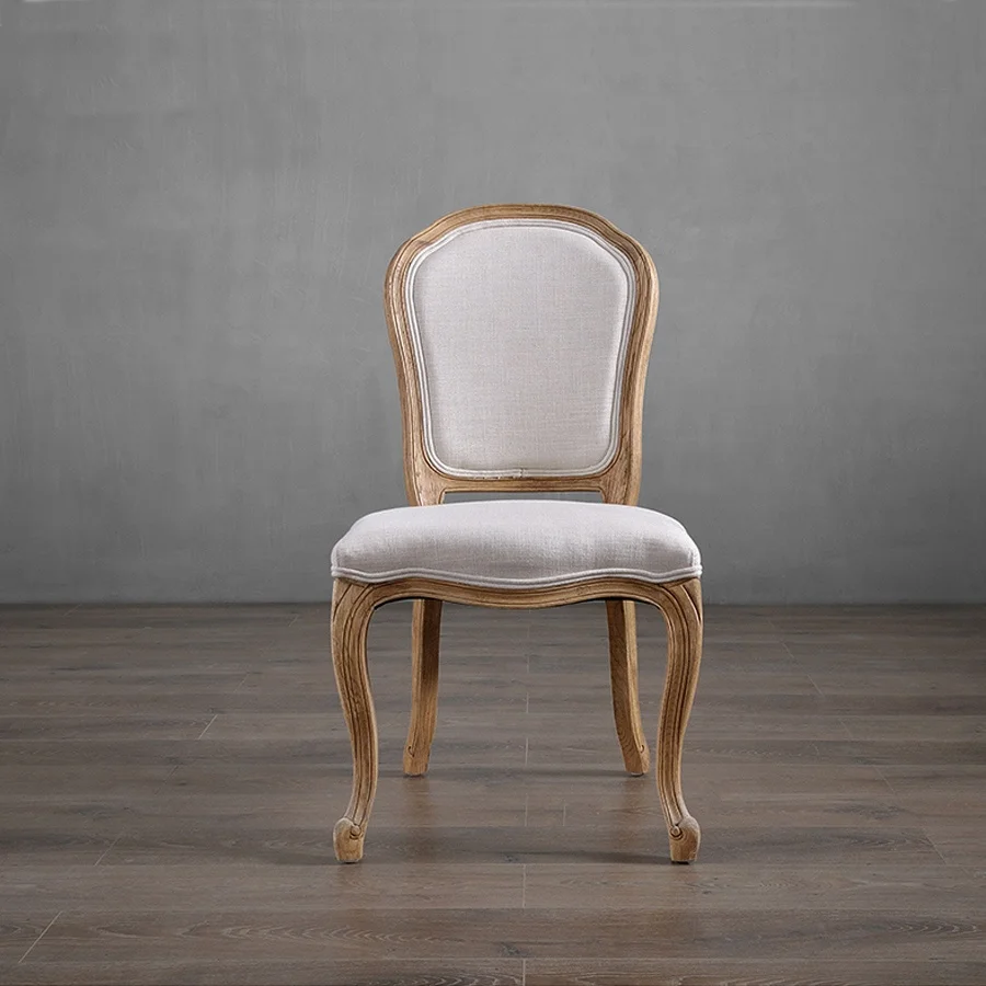 Antique Solid Wood  French Style Louis xv Tufted Back Event Party Banquet Wedding Dining Chair