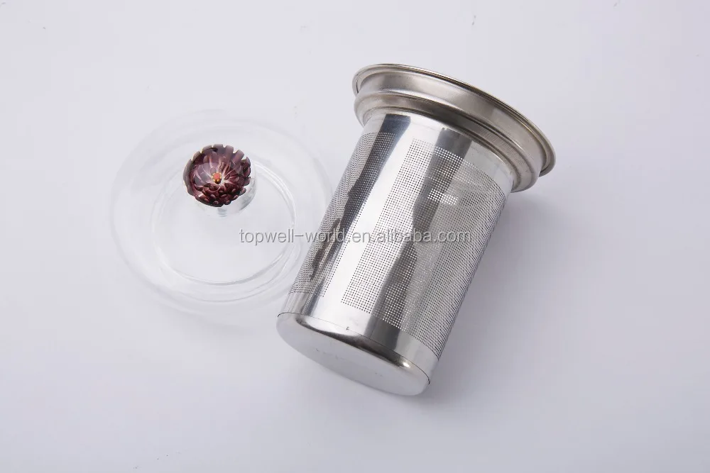 Popular handmade turkish custom printed glass teapot with infuser