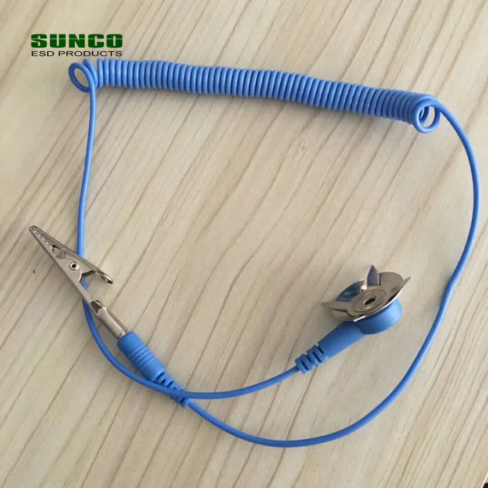 Common Point Ground Cord for 2-layer ESD Rubber Table Mat