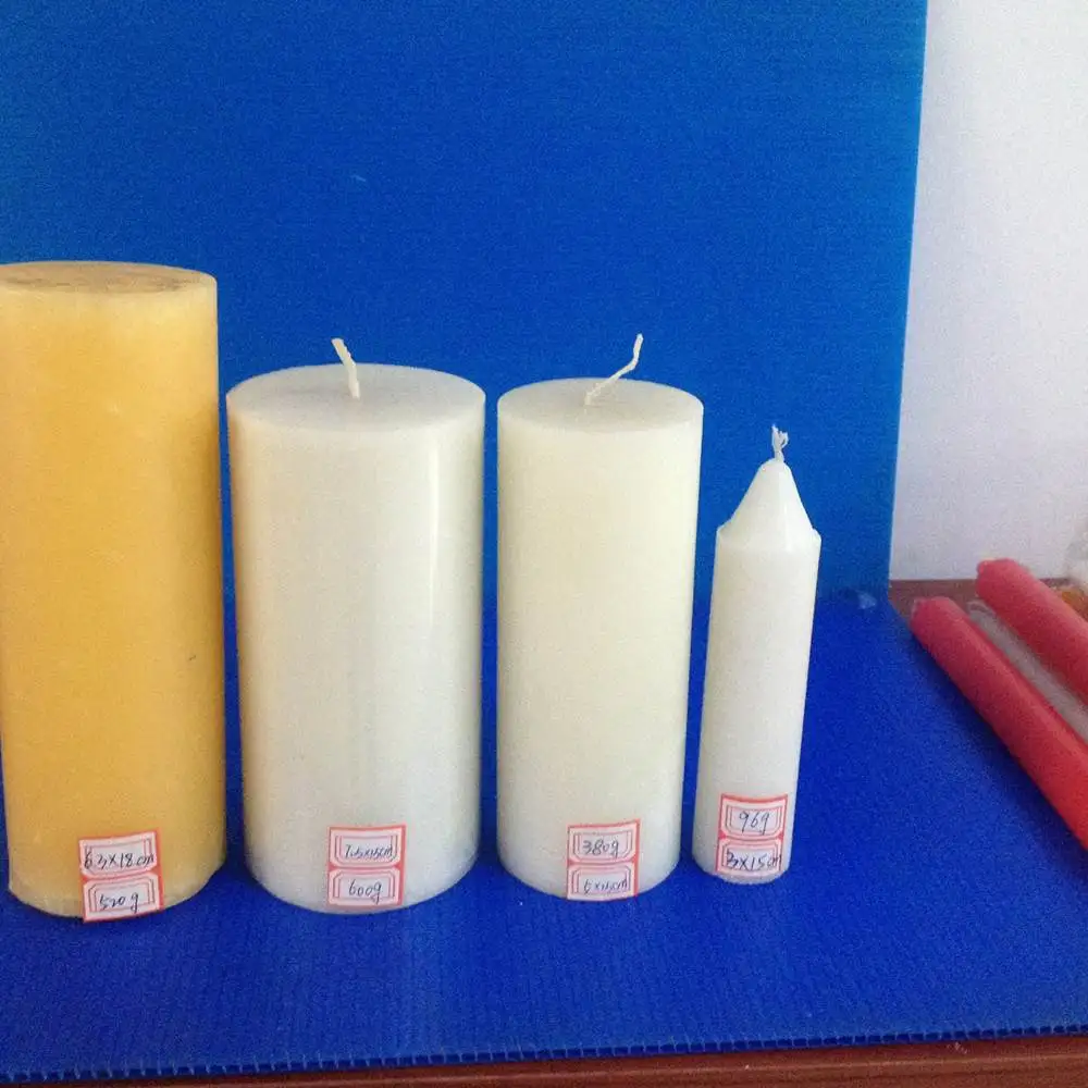 Paraffin Wax Pillar White Candles