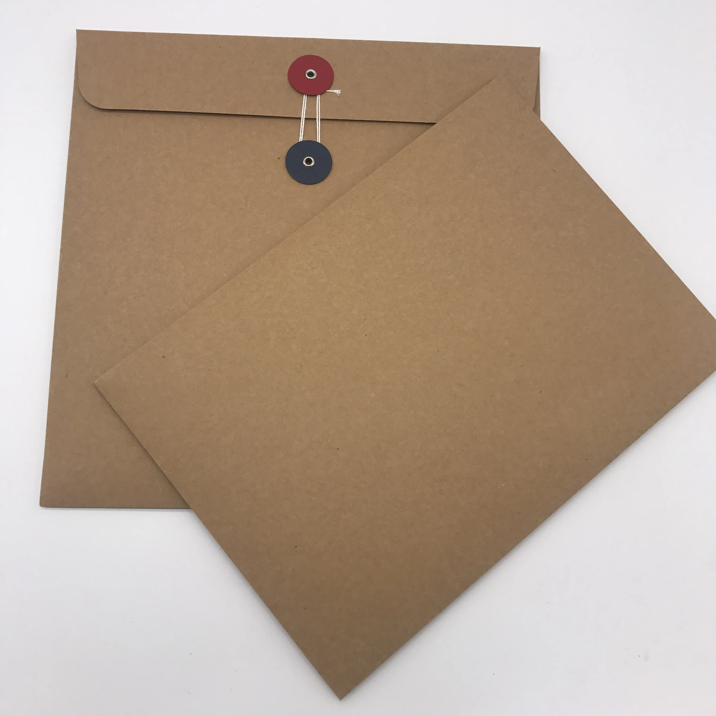 Custom envelope plain 160*240mm size envelope manilla brown envelope with button