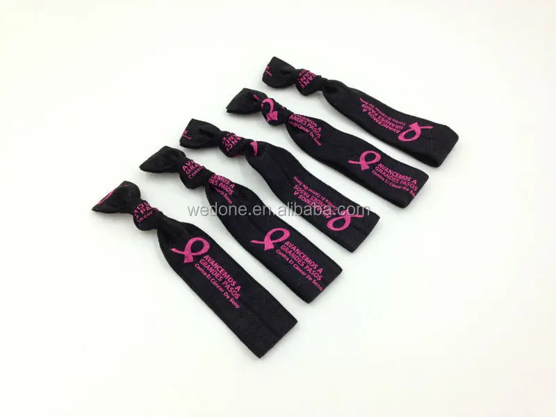 Custom Print Fold Over Elastic Hair Band Ponytail Holder Girls Hair Tie Bracelet