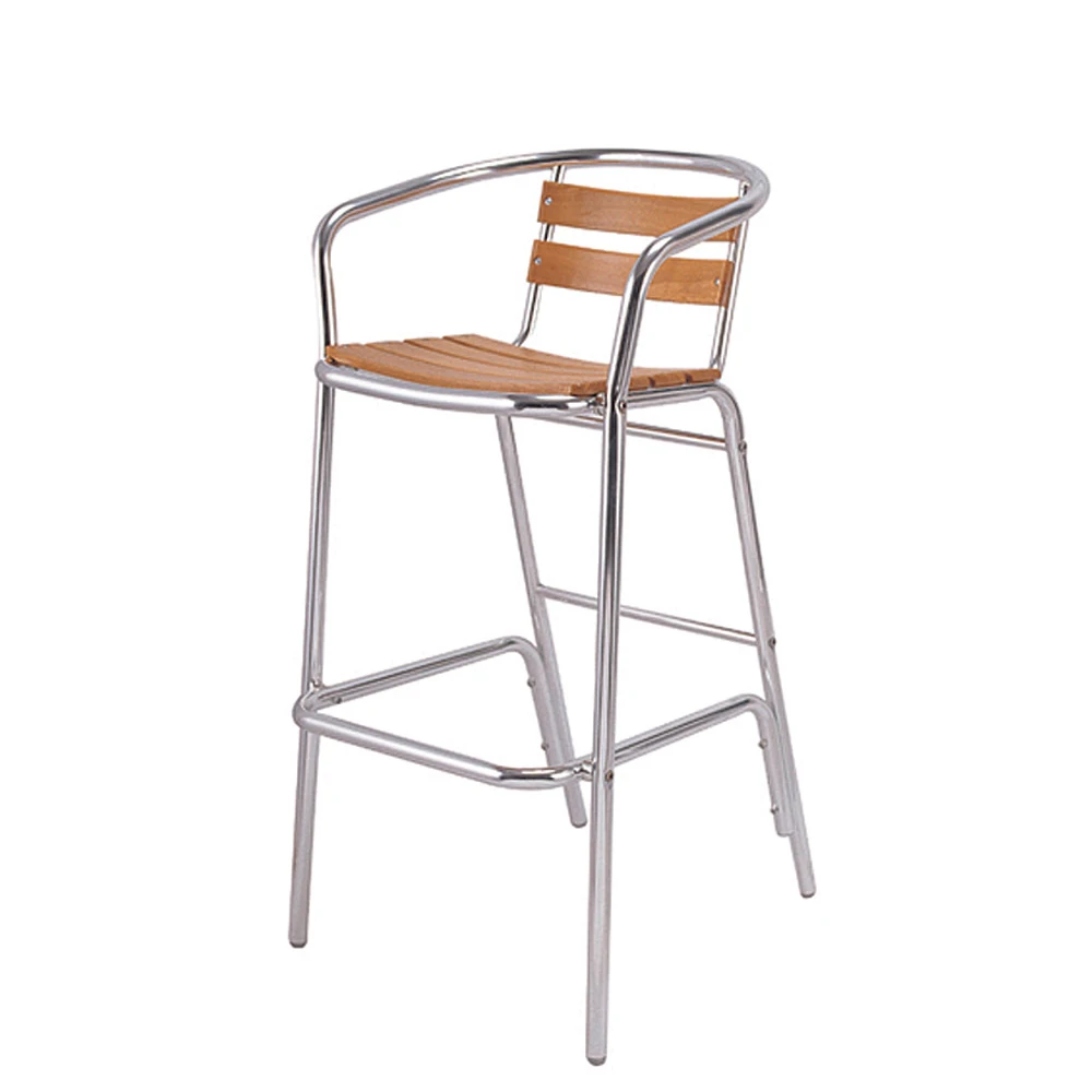 
Outdoor Aluminium White Bar Stool High Chair Sale 