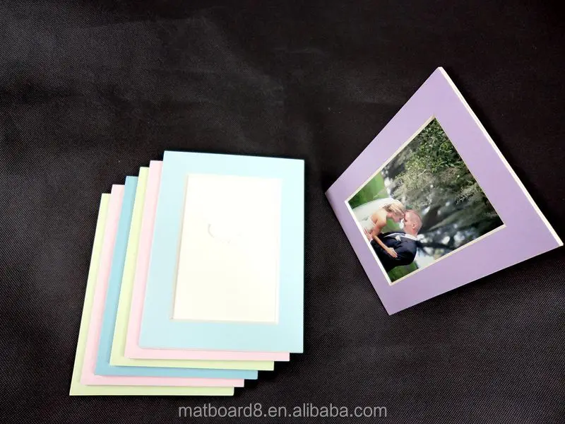 Factory wholesales acid free cheap wedding anniversary picture frames OEM customized matboard  photo frame with stand
