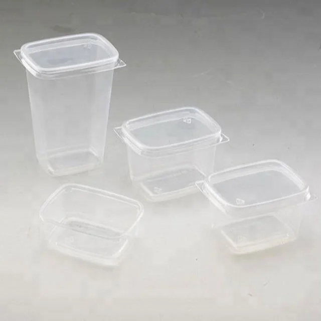 650ml Rectangle Microwave Food Containers Food Packing Storage Boxes & Bins Plastic Containers with Lids Package Box Transparent