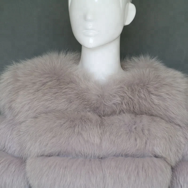 High quality real fox fur coat women fashion fur overcoat lady girls fur fashion jackets