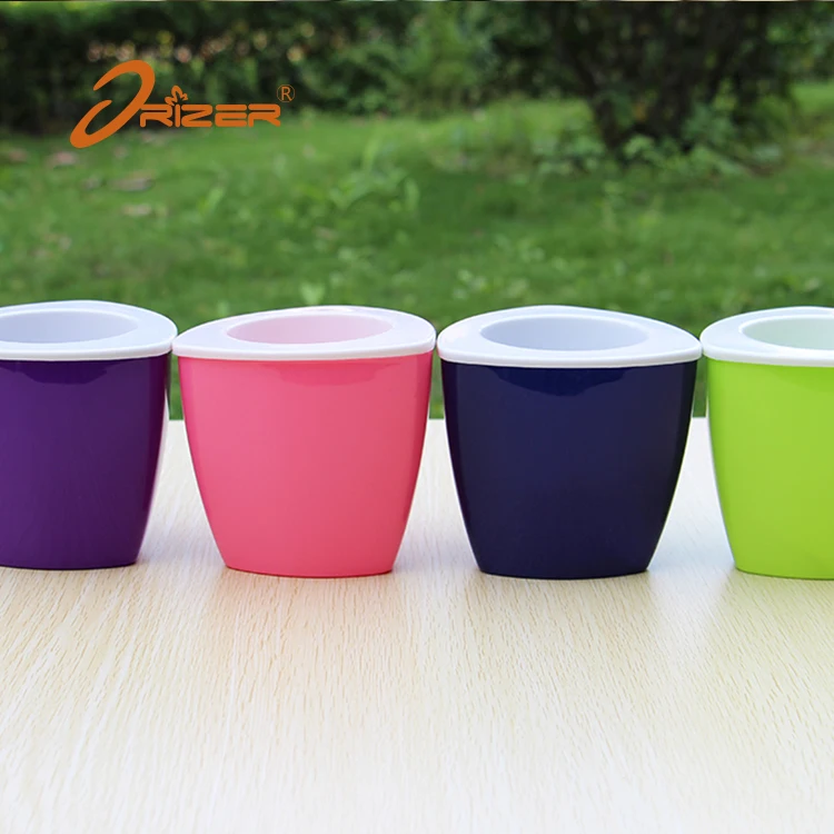 Hot sale self watering lazy succulent plants plastic flowerpot