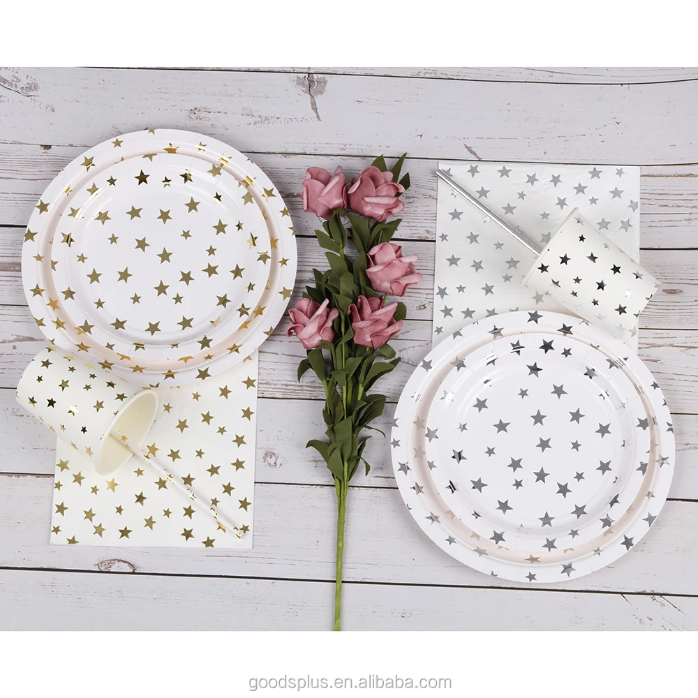 Hot sales star Foil  Items with party paper plate