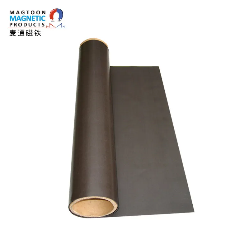 Magnetic rubber roll  isotropic rubber magnetic roll  Double-sided adhesive is attached to the rubber magnetic sheet