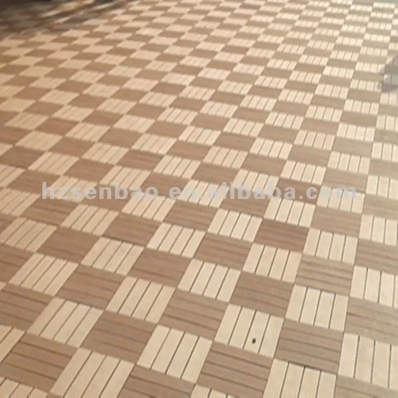 Waterproof anti-uv Solar Light Deck Tiles wpc outdoor exterior patio DIY flooring decking tiles for outdoor