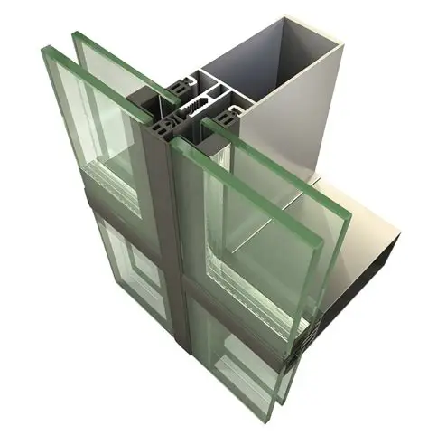 Imagery exposed and hidden frame aluminium curtain wall and facade double glazed