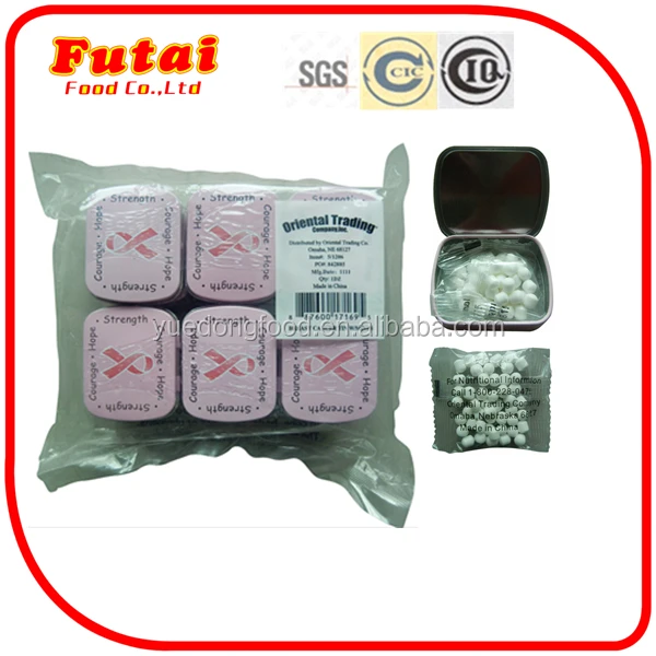 14g Halal press fresh mint candy in tablet mint tin candy