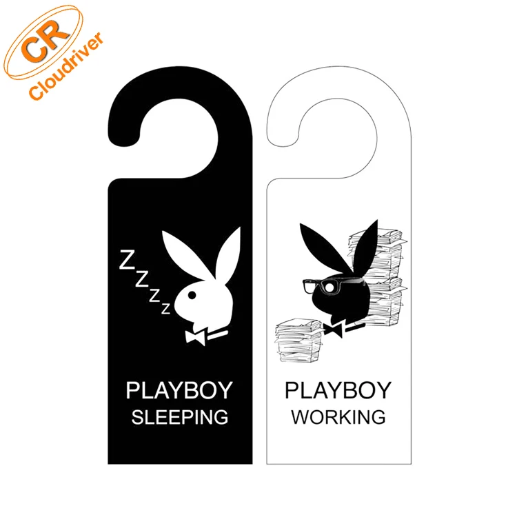 Customized Printing Shop Store Marked Paper Hotel Door Hang Tags With Roundhole