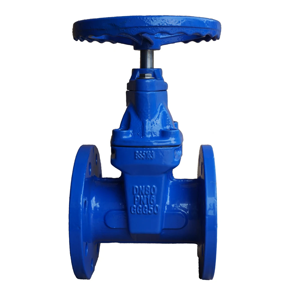 Ductile cast iron gate valve with handwheel for water pressure PN10/16 size DN50-DN600 standard DIN F4 F5 BS5163