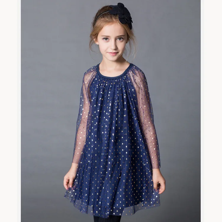 Hao Baby 2022 New Style Dress Kid Girl Summer European And American Gauze Princess Dress Children Sequins Dress