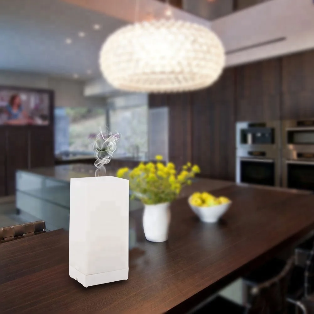 Basil Leaves Extract Oil Latest Ultrasonic Oil Diffuser Bamboo Wood Grain White Black Humidifier