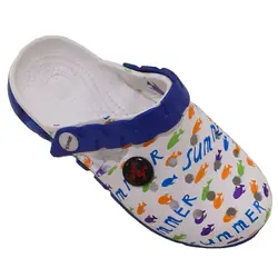 Wholesale Anti Slip EVA Clogs Shoes Kids Foam Clogs Printed Flowers Baby Clogs  Shoes Sandals Size 18-23#