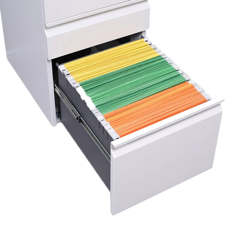 Factory direct price office equipment 3 drawer metal A4 hanging mobile filing cabinet mobile 3 drawer storage cabinet