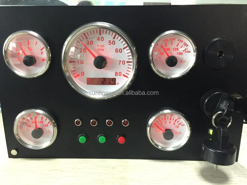 5 Gauge  TJ Direct Fit Gauge Panel Bezel Flat Aluminum Custom Hot Rod Panel