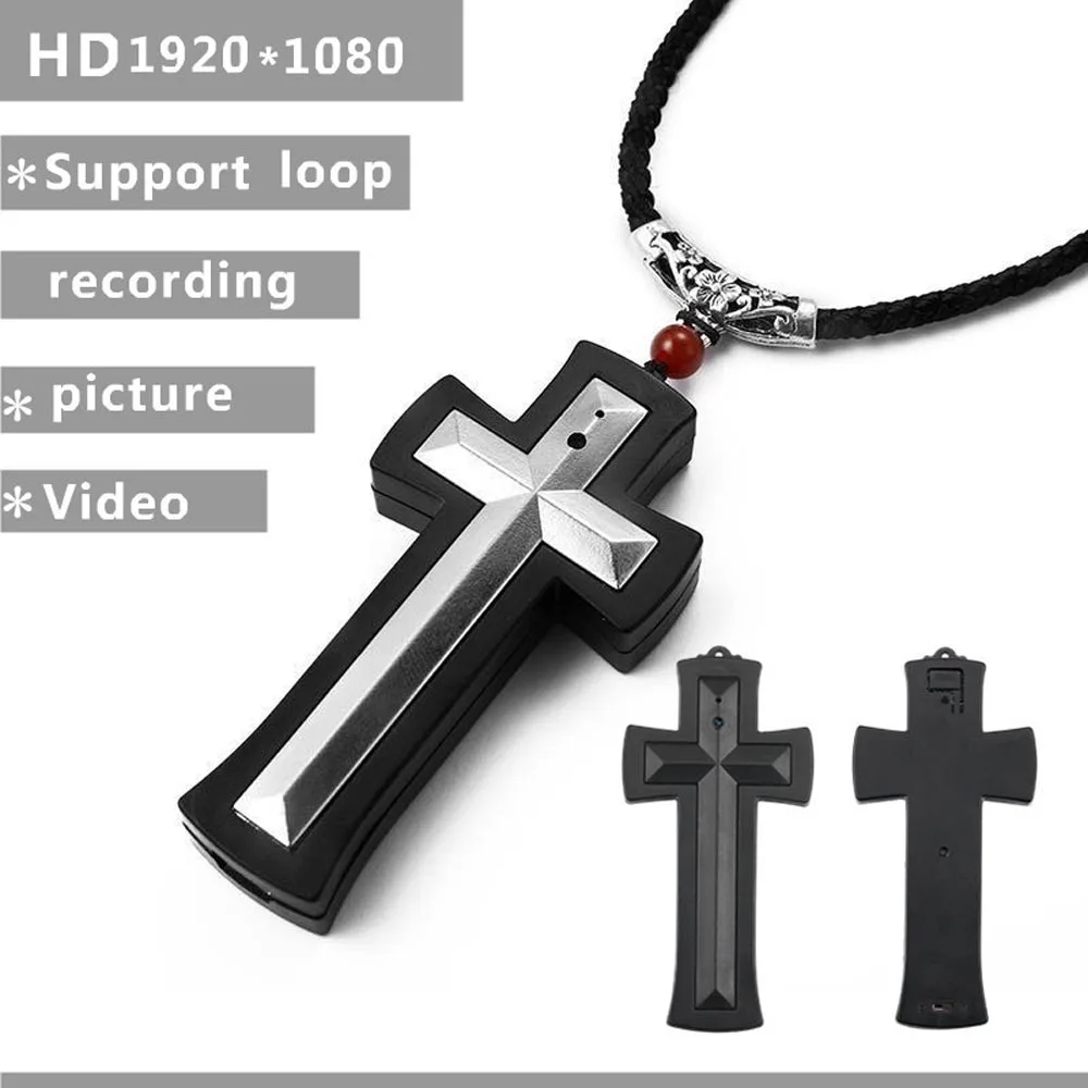 Full HD 1920*1080P крест средства ухода за кожей Шеи камера видеокамера мини DVR цифровой домашней безопасности Видео регистраторы гаджеты Cam PQ153A