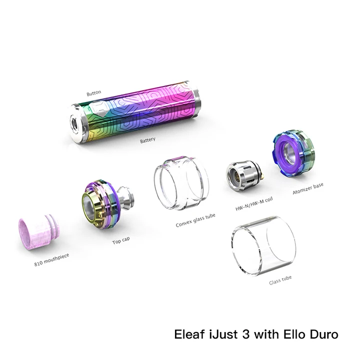 
2019 New Vaporizer Vape Pen ktt E leaf iJust3 3000mAh ecig 80W Eleaf iJust 3 Starter Kit with ELLO Duro 