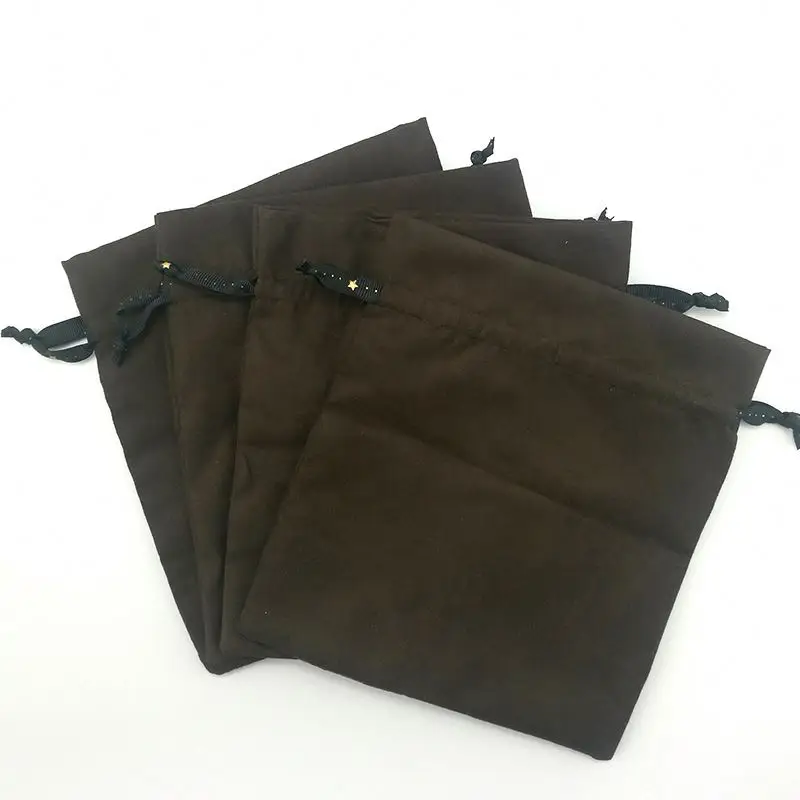 Custom Size small luxury dust custom velvet gift bag with hot stamping