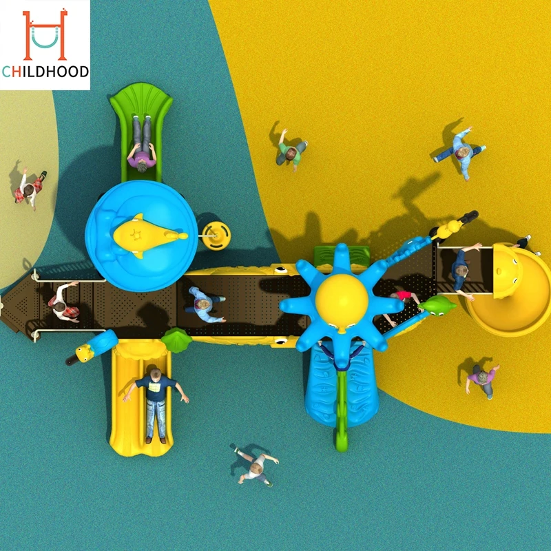 
Professional manufacture park outdoor slide playground equipment 