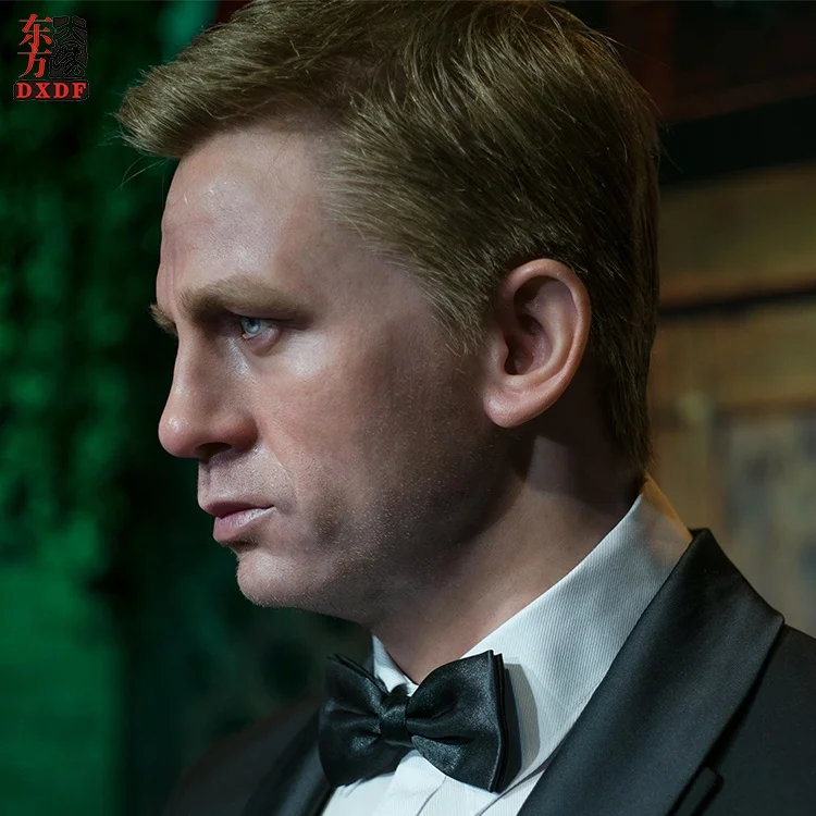 Lifesize Realistic 007 Movie Character Wax Sculpture Resin Figurine for Resin Art Collection