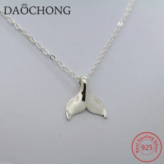 Necklace Sterling Silver Ocean Jewelry Whale Tail Charm S925 Necklace