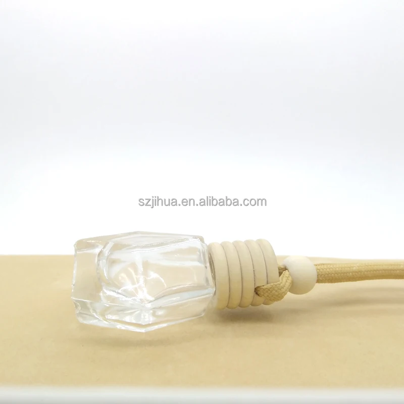 Wholesale High Quality 10ml Hanging  Air Freshener Car Perfume bottles with Wooden lid