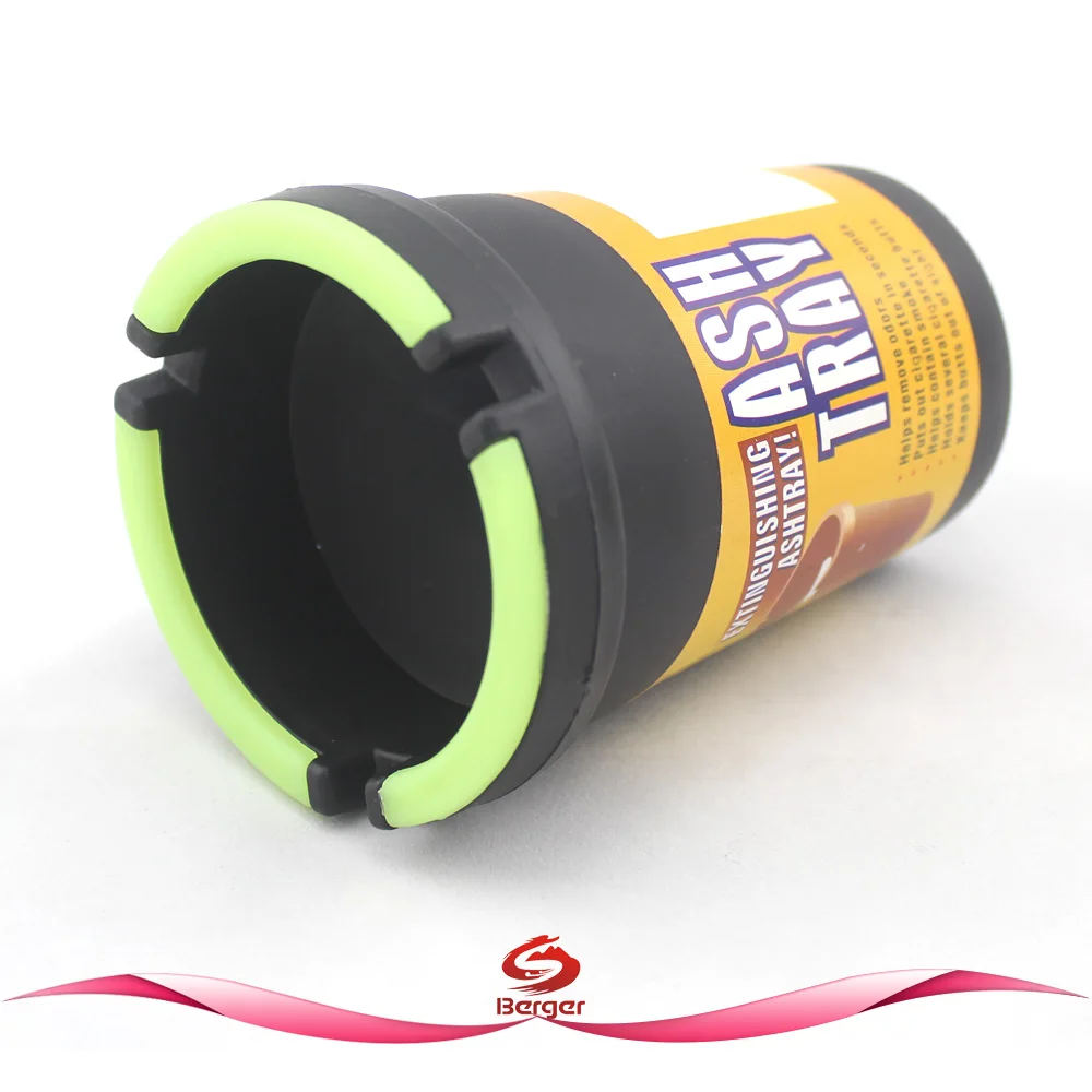 Glow in the Dark Self-Extinguishing car use Portable Ashtray