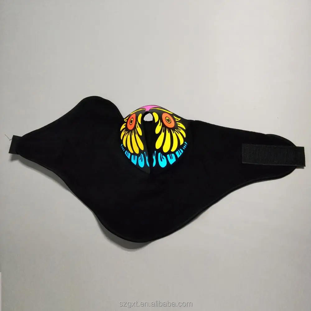 el glowing mask,glowing feather party mask,el wire craft