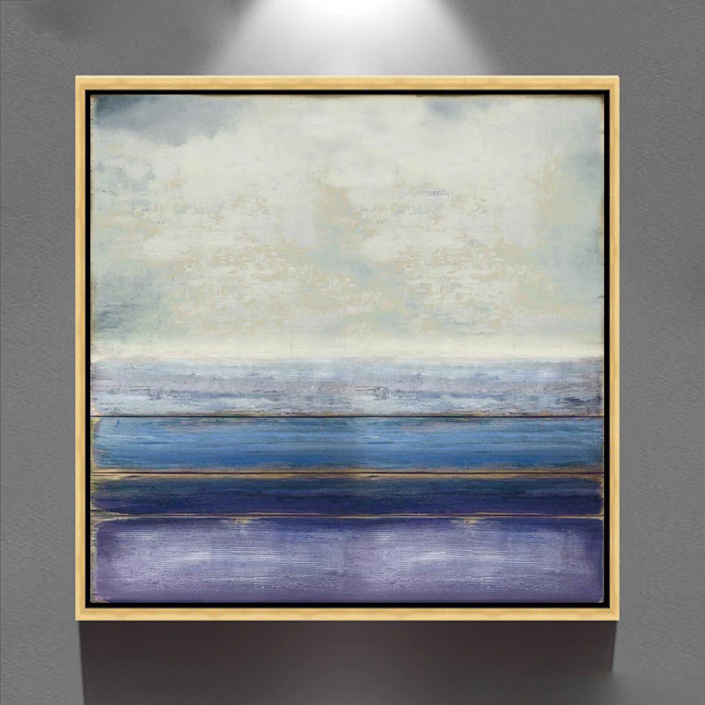 abstract art picture purple color cloud canvas wall Oil Painting