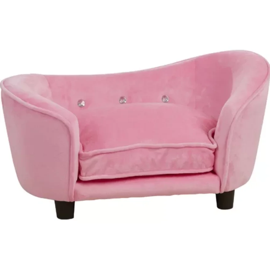 
home goods dog bed breathable high quality fabric for dog bed soft and comfortable hot sell noble yellow and brown dog sofa 