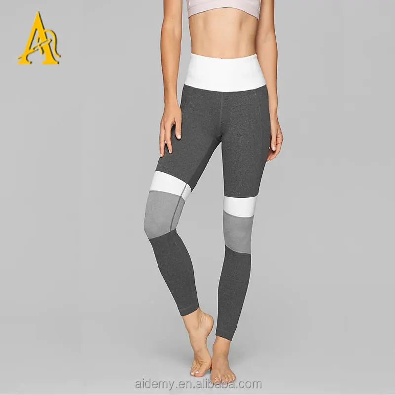 
Athletic wear Modblock Salutation Tight sports pents, with Grey Heather and Black/Pink Print logo 
