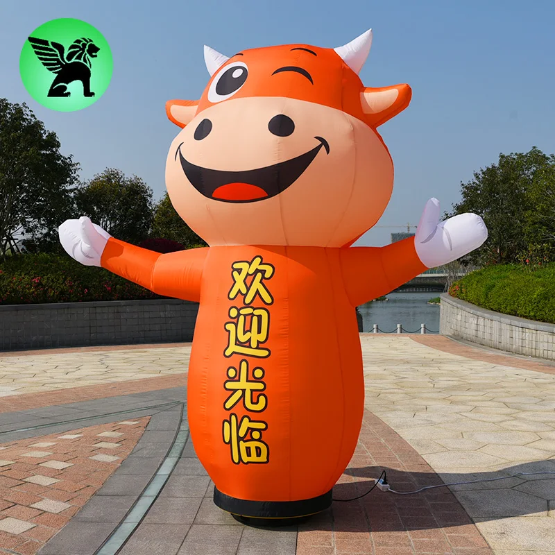 3m Milk Promotional Inflatable Cow Cartoon Customized Cow Inflatable For Advertising A4249