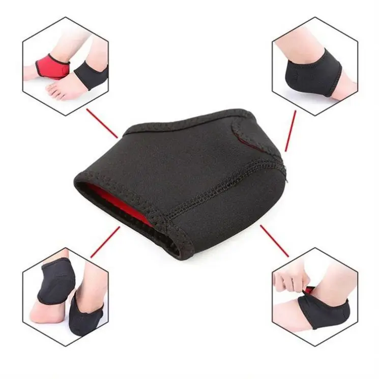 
New Arrival soft high elastic protector Sport shock compression neoprene heel sleeve sock cushion brace 