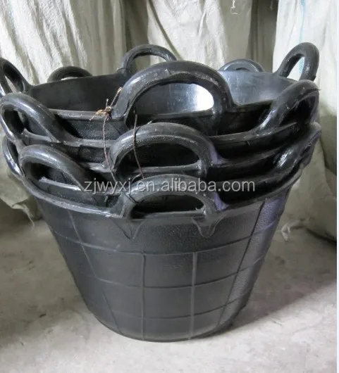 40L Recycled Tyre Rubber Concreters basket with Four Handles