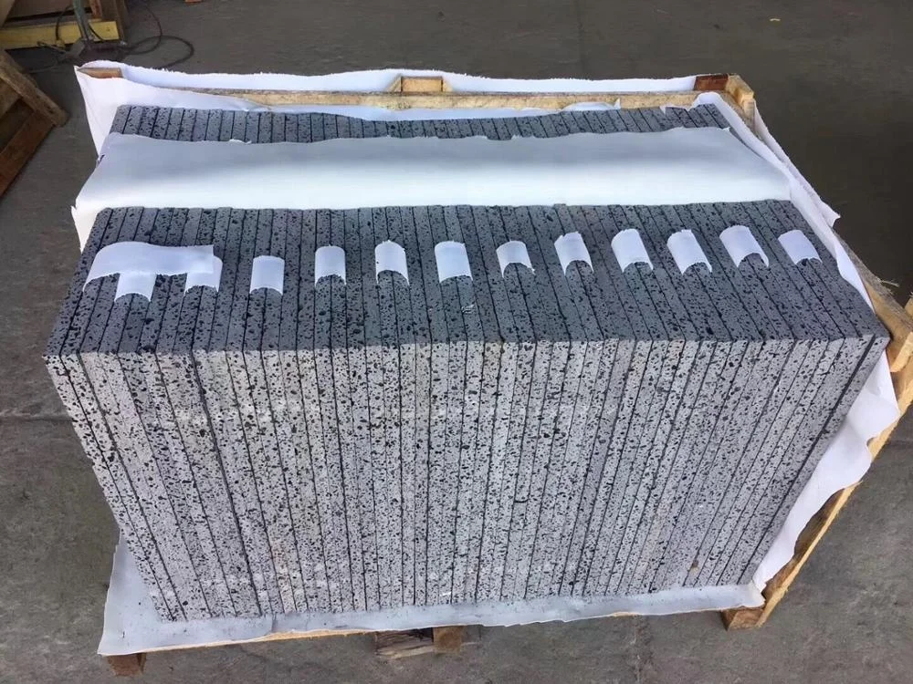 China Volcano Stone Bullnose Swimming Pool Edge Stone