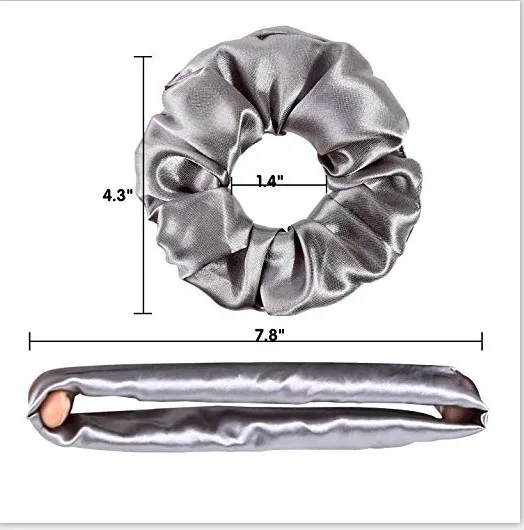 Big size 100% silk scrunchies or silk headband from China factory custom box