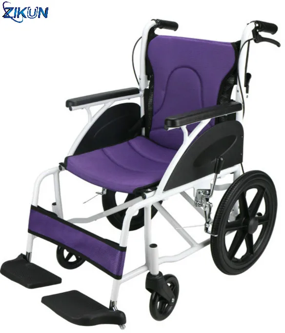 Durable Self Folding Commode Wheelchair with Footrests for elderly