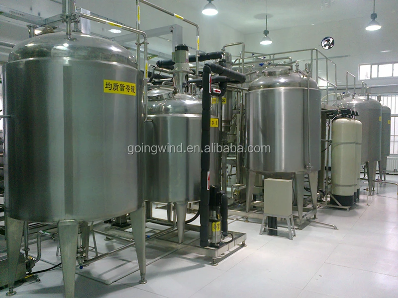 Automatic soymilk production line auto soybean milk processing equipment 1000lph soya dairy soy milk plant cheap price for sale