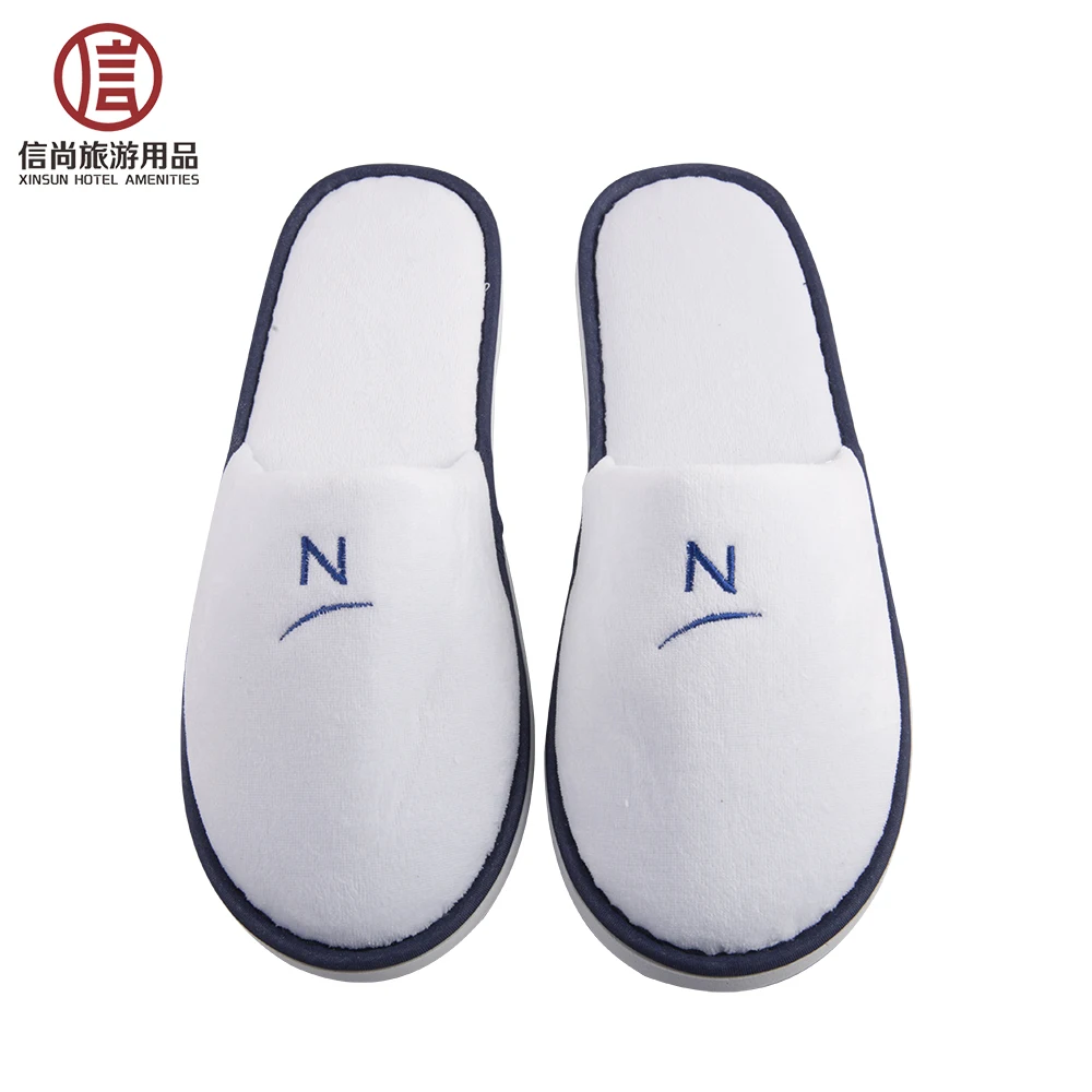 Hotel sell disposable velour slipper and cotton hotel slipper