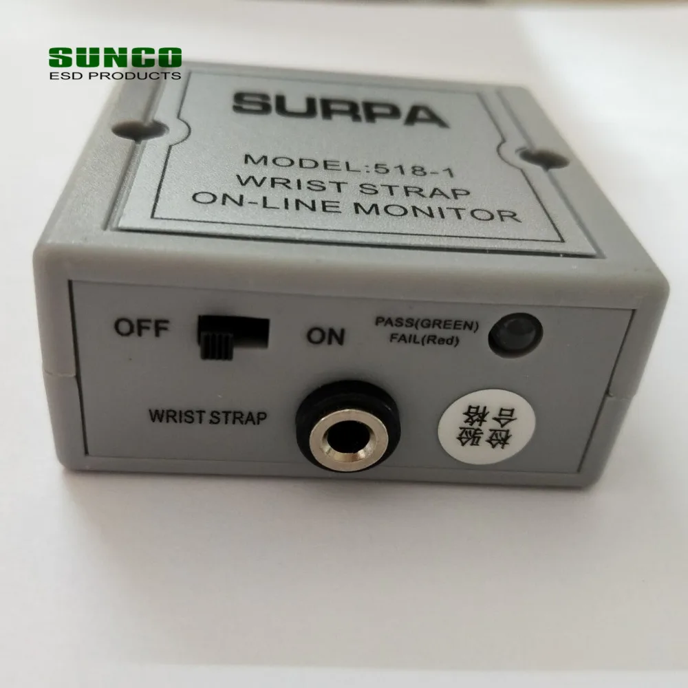 Antistatic wrist strap checker for one and for two available