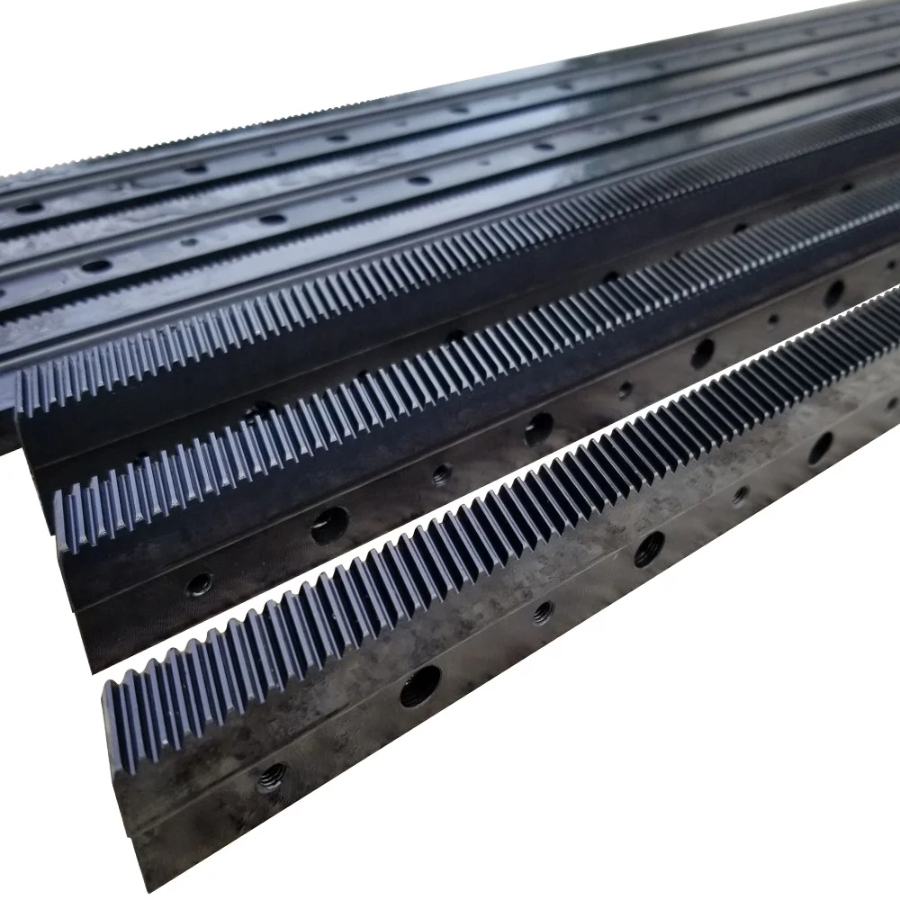 
High precision black spur gear rack and pinion 