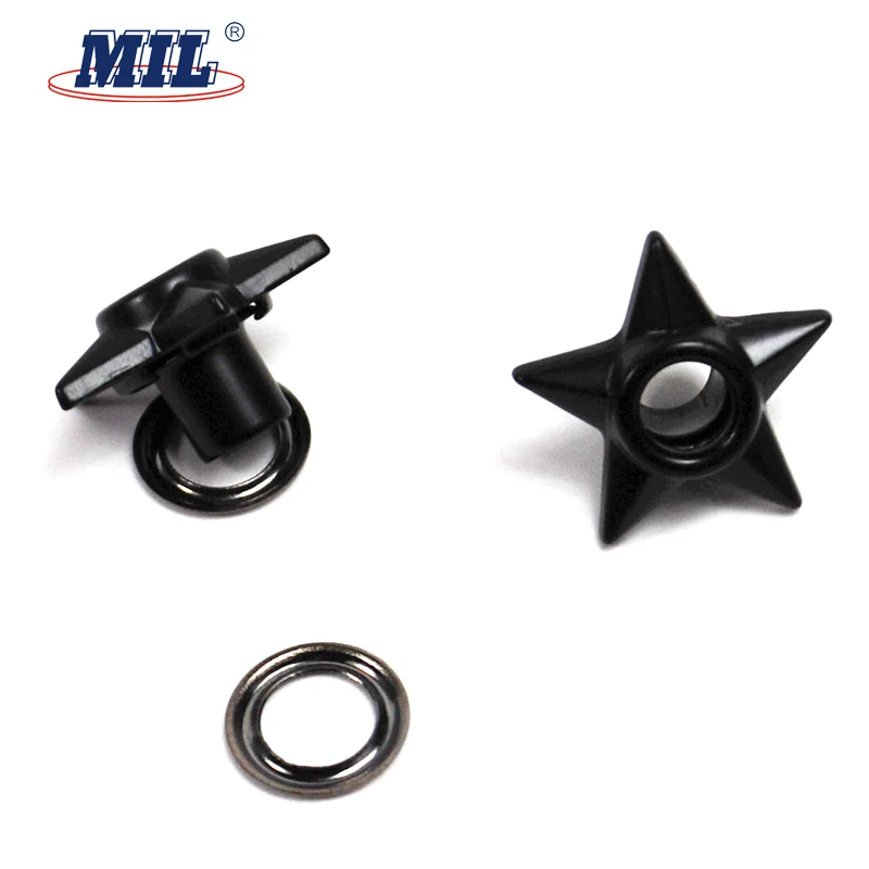 Washable Five Star Shape Fashion Brass Metal Eyelets And Grommets For Clothing