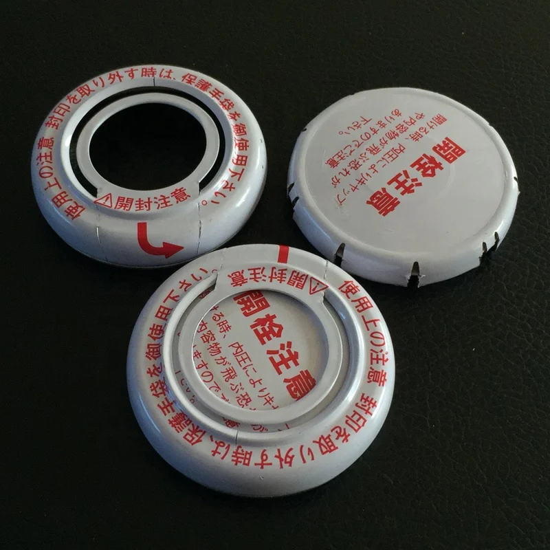 General Use Finger Press Caps Metal  Pressure/Squeeze Lids for Metal Oil Tin Cans/Buckets/Banks China Supplier