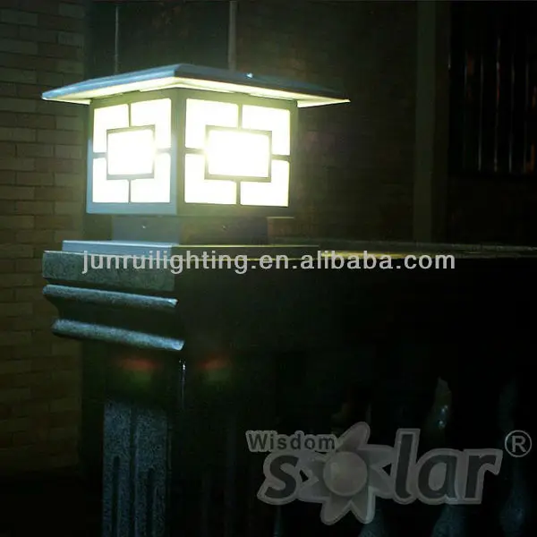 
High new quality CE solar garden light;outdoor Solar LED Garden Lighting stone pillar lamp 