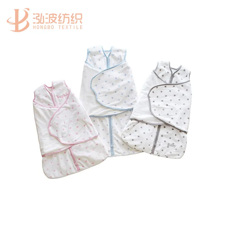 
Factory custom 100% organic cotton baby easy swaddle wrap adjustable infant baby wrap carrier newborn 