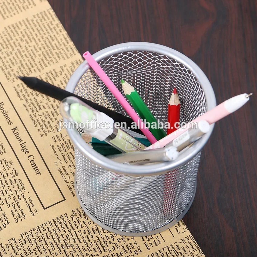 
Office supplies Table storage Round Metal Mesh Pen Holder HT-8312 